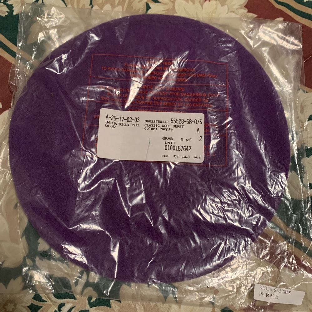 $⬇️ Ladies New Etmar New York Purple Beret. - Picture 2 of 4